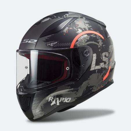 LS2 Rapid Circle Noir Gris Orange